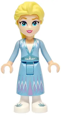 DP191:  Elsa - Medium Blue Skirt, White Shoes, Small Open Mouth Smile