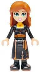 Minifigurka: DP192:  Anna - Black Dress, Narrow Smile