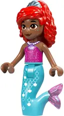 Minifigurka: DP193:  Ariel, Mermaid (Medium Brown) - Magenta Top, Medium Azure Tail