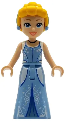 DP205:  Cinderella - Bright Light Blue and Metallic Light Blue Dress, Bright Light Orange Hair