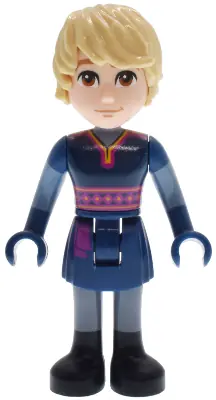 DP208:  Kristoff - Dark Blue Tunic, Black Boots and Sand Blue Sleeves, Medium Nougat Smile