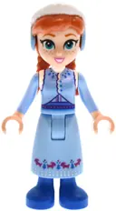 Minifigurka: DP210:  Anna - Bright Light Blue Skirt and Coat