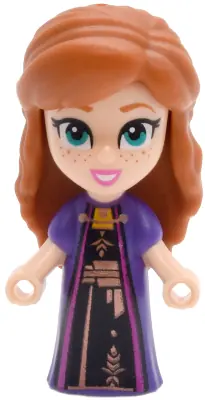 DP228:  Anna - Micro Doll, Dark Purple Dress