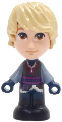 DP229:  Kristoff - Micro Doll, Dark Brown Shirt, Dark Blue Shorts, Closed Mouth Grin