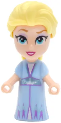 DP230:  Elsa - Micro Doll, Bright Light Blue Dress, Open Mouth Smile