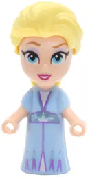 Minifigurka: DP230:  Elsa - Micro Doll, Bright Light Blue Dress, Open Mouth Smile
