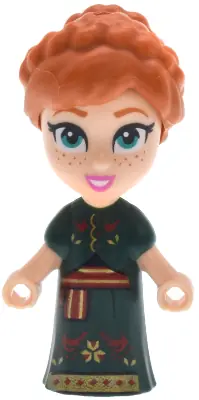 DP235:  Anna - Micro Doll, Dark Green Dress