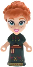 Minifigurka: DP235:  Anna - Micro Doll, Dark Green Dress