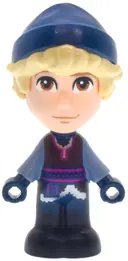 Minifigurka: DP236:  Kristoff - Micro Doll, Dark Brown Shirt, Dark Blue Shorts and Beanie, Closed Mouth Grin