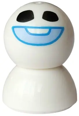DP238:  Snowgie - Bright Light Blue Smile, Dark Azure Outline, Dome Top