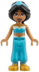 Minifigurka: DP241:  Jasmine - Top with Sparkles and Gold Trim, Open Mouth, Plain Tiara