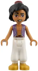 Minifigurka: DP242:  Aladdin - Gold Filigree on Vest and Belt, Medium Nougat Skin