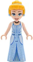 Minifigurka: DP245:  Cinderella - Bright Light Blue and Metallic Light Blue Dress, Bright Light Orange Hair, Reddish Brown Eyebrows