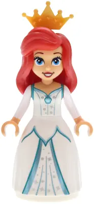 DP255:  Ariel - Human, Medium Tan, White Dress, Pearl Gold Tiara