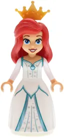Minifigurka: DP255:  Ariel - Human, Medium Tan, White Dress, Pearl Gold Tiara