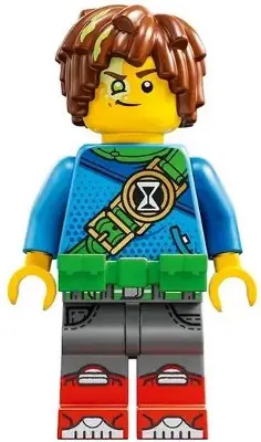 DRM003:  Mateo - Dark Azure Robe, Bright Green Utility Belt