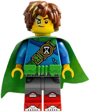 DRM021:  Mateo - Dark Azure Robe, Bright Green Utility Belt and Cape