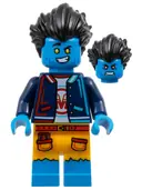 Minifigurka: DRM057:  Logan - Minifigure, Dark Blue Jacket, Hair