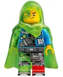 Minifigurka: DRM086:  Mateo - Dark Azure Jacket, Trans-Bright Green Cape with Hood