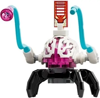 DRM095:  Cyber Brain Spider - 4 Legs, Medium Azure Appendages, Black Claws
