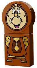 Minifigurka: DUPCLOCK01:  Duplo Figure, Disney Princess, Cogsworth with Gold Pendulum