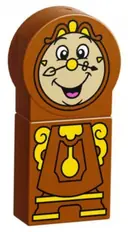 Minifigurka: DUPCLOCK02:  Duplo Figure, Disney Princess, Cogsworth with Yellow Pendulum