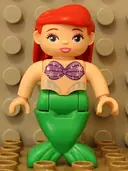 Minifigurka: DUPMERMAID01:  Duplo Figure, Disney Princess, Ariel, Bright Green Tail (Mermaid) (6044057 / 6137858)