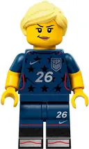 Minifigurka: EDI009:  Soccer Player - Female, US Team, Stars Jersey