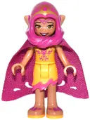 Minifigurka: ELF022:  Azari Firedancer - Bright Light Orange with Long Cape and Hood