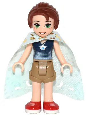ELF023:  Emily Jones - Dark Tan Shorts, Long Cape