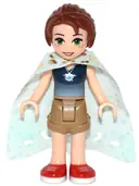 Minifigurka: ELF023:  Emily Jones - Dark Tan Shorts, Long Cape