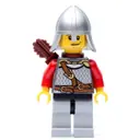 Minifigurka: Lion Knight, Archer, Helmet, Quiver, Stubble