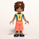 Minifigurka: Leo - Yellow Shirt, Coral Pants