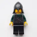Minifigurka: Dragon Knight, Dark Green, Helmet, Stern (Pearl Titanium)