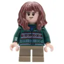 Minifigurka: Hermione Granger, Dark Green Sweater, Short Dark Tan Legs