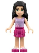 Minifigurka: FRND0001:  Friends Emma - Magenta Layered Skirt, Lavender Top