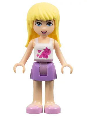 FRND0002:  Friends Stephanie - Medium Lavender Skirt, White Top