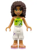 Minifigurka: FRND0004:  Friends Andrea - White Cropped Trousers, Lime Halter Neck Top