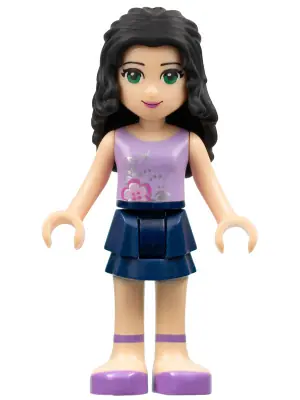 FRND0011:  Friends Emma - Dark Blue Layered Skirt, Lavender Top
