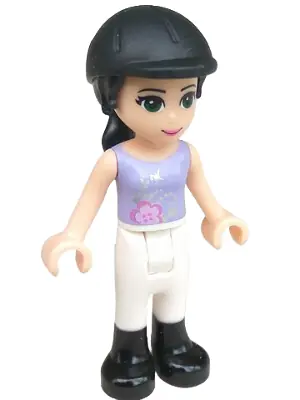 FRND0027:  Friends Emma - White Riding Pants, Lavender Top