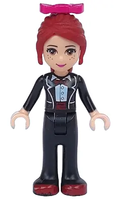 FRND0041:  Friends Mia - Black Trousers, Black Formal Jacket with Bow Tie