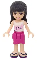 Minifigurka: FRND0046:  Friends Maya - Magenta Wrap Skirt, White Top