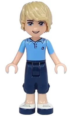 FRND0047:  Friends Andrew - Dark Blue Cropped Trousers, Bright Light Blue Polo Shirt