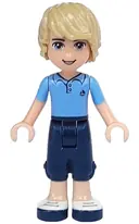 Minifigurka: FRND0047:  Friends Andrew - Dark Blue Cropped Trousers, Bright Light Blue Polo Shirt