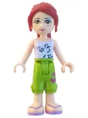 Minifigurka: FRND0059:  Friends Mia - Lime Cropped Trousers, Lavender Top