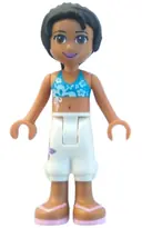 Minifigurka: FRND0072:  Friends Joanna - White Cropped Trousers, Dark Azure Bikini Top