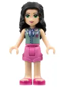Minifigurka: FRND0077:  Friends Emma - Dark Pink Shorts, Sand Green Top with Red Cross Logo and Scarf