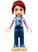 Minifigurka: FRND0088:  Friends Mia - Dark Blue Trousers, Medium Lavender Jacket with Scarf