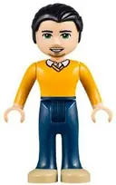 Minifigurka: FRND0092:  Friends Luis - Dark Blue Trousers, Bright Light Orange Sweater