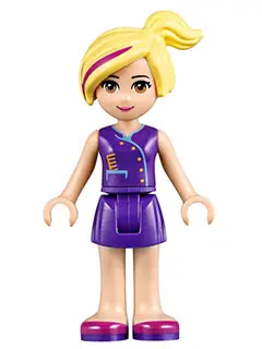 FRND0096:  Friends Natasha - Dark Purple Skirt, Dark Purple Top with Comb